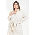 thumbnail image 4 of Vestido camisero con moño Roman Fashion /Tallas Extras, 4341 (Arena líneas) beige 36, 4 of 6