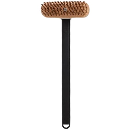 Pizza Oven Brush - Pizza Stone Cleaning Brush with Scraper, Wood Handle