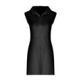 thumbnail image 4 of Athletic Dress For Women Sevevn Women's Fitness Outdoor Casual Sleeveless Hoodie Half Zip Sports Mini Tennis Dress No Lining Sleeveless Crew Neck Dress, 4 of 6