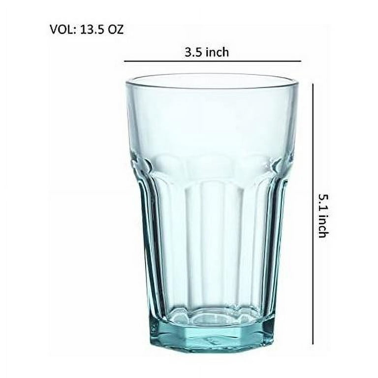Whole Housewares  Colored Glass Drinkware 12 Ounce Water Glasses