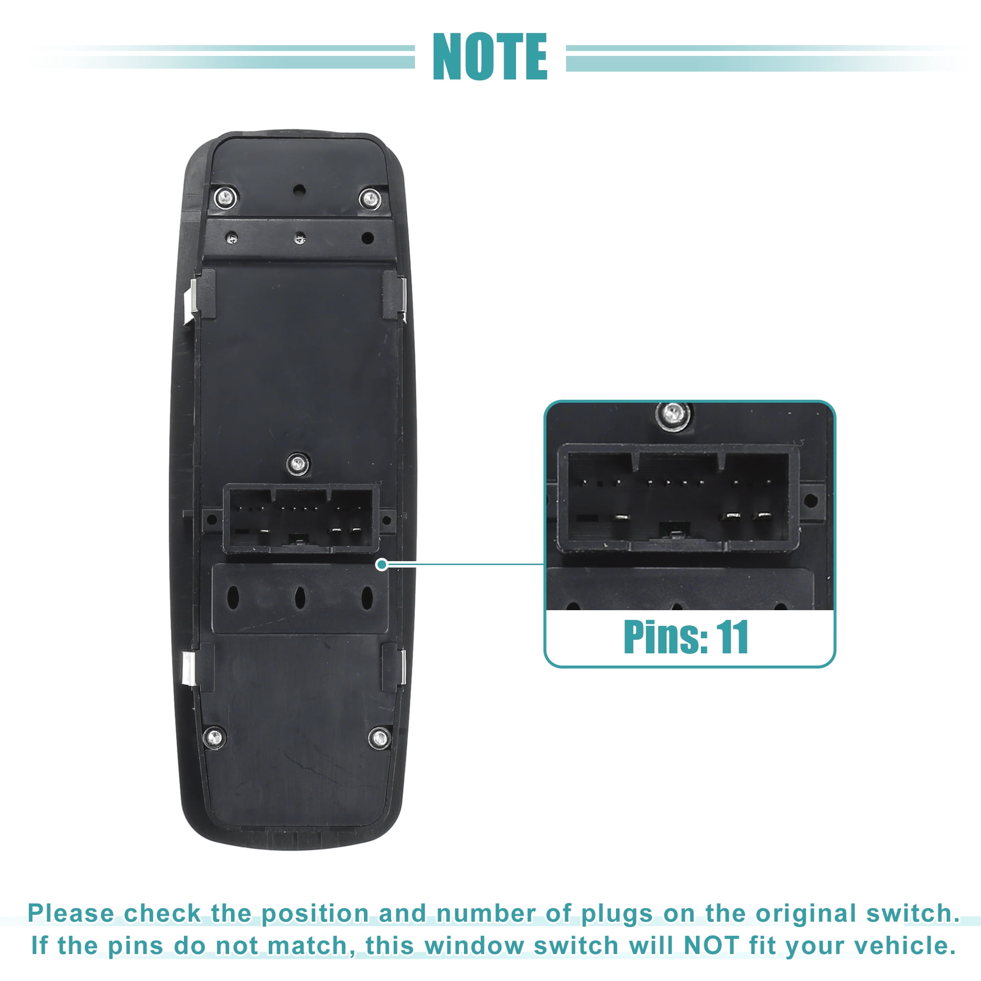 Unique Bargains Front Left Driver Side Power Window Switch Fit for Dodge Charger 2013-2014