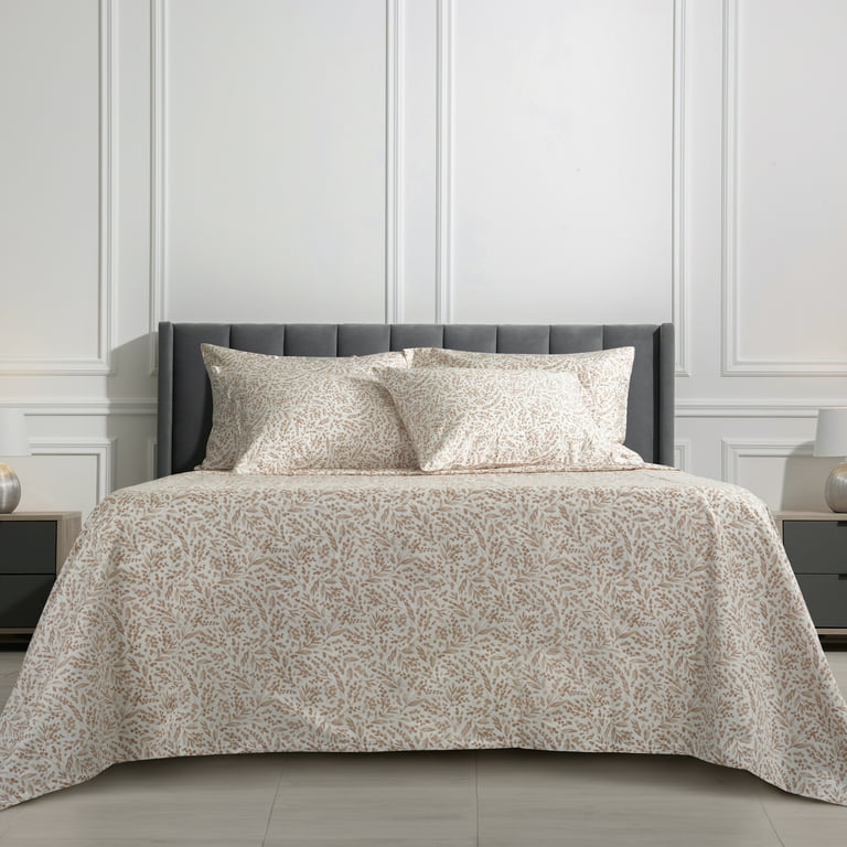 Serta 6-Piece 800 Thread Count Pink Botanical Print Cotton Rich