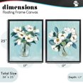 thumbnail image 3 of Stupell Industries Transitional Magnolia Blossom Vases Black 2pc Floating Frame Art Set, 17 x 21 each, by Janet Tava, 3 of 7