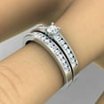 thumbnail image 3 of 0.55 Carat (ctw) 10k White Gold Round Diamond Ladies Bridal Ring Engagement Wedding Band Set 1/2 CT, 3 of 4