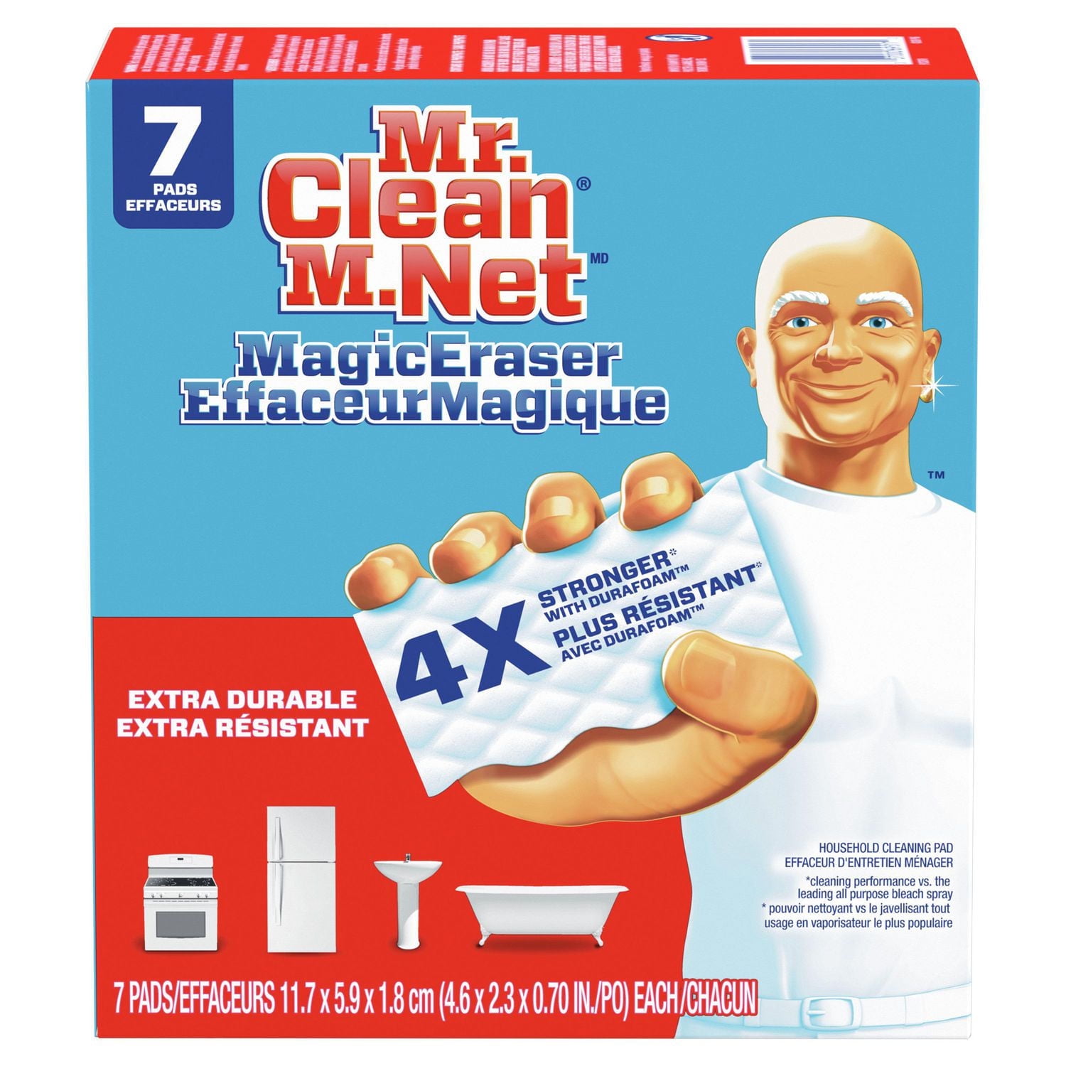 Mr. Clean Magic Eraser Sponge, All Purpose Cleaner, Cleaning Scrubber, Extra Durable, 7 Count