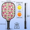 thumbnail image 3 of Pickleball Paddles Set,Pioneer Flower Floral Print Pattern Fiberglass Surface Pickleball Racket Set with 2 Indoor Outdoor Pickleball Balls and Pickleball Bag,Pickle-ball Equipment, 3 of 6