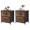 2p-Rust, variant on Nightstand with 2 Fabric Dresser, Side Table, End Table, Bedside Table, Night Stands, Small Nightstand,Bedroom Furniture