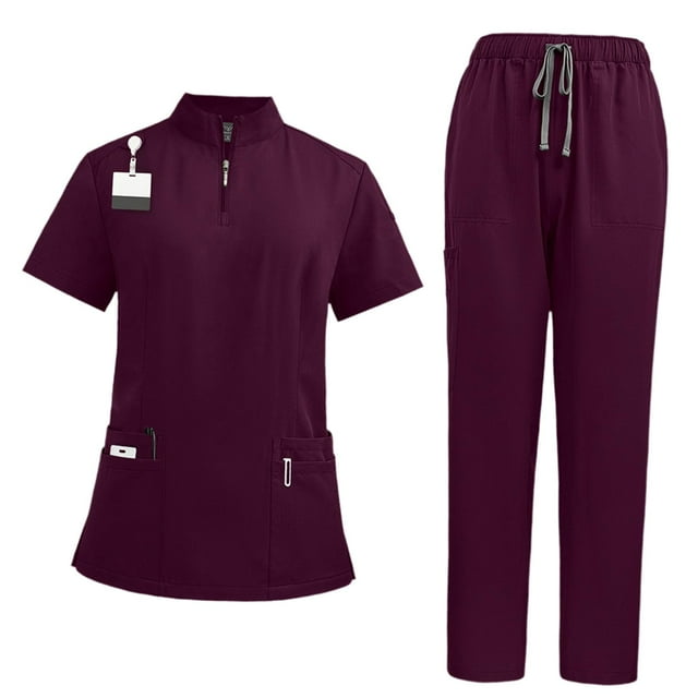 STARTIST Nursing Scrub Set Breathable Work Clothing Suit for Beauty Groomer XL