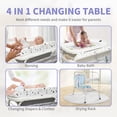 thumbnail image 3 of Linor 2 in 1 Bathtub with Changing Table, Waterproof Diaper Changing Station Portable Changing Table Adjustable Height Nursery Organizer with Storage Racks, 3 of 8