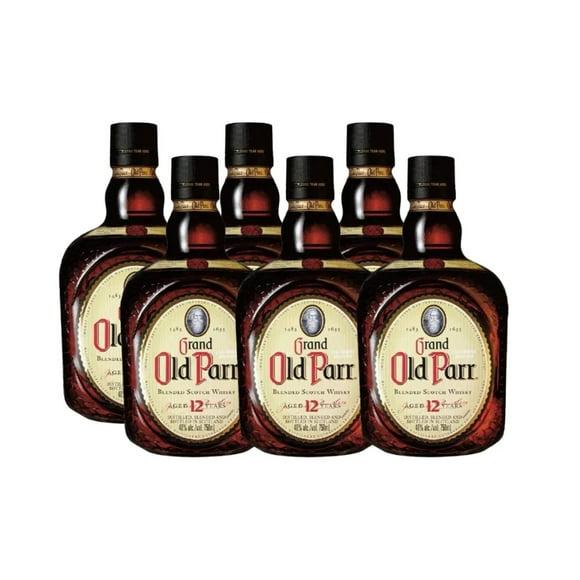 Pack de 6 Whisky Grand Old Parr 12 años Blend 750 ml