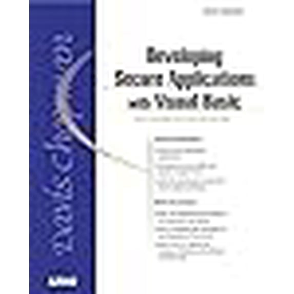 Pre-Owned Developing Secure Applications with Visual Basic