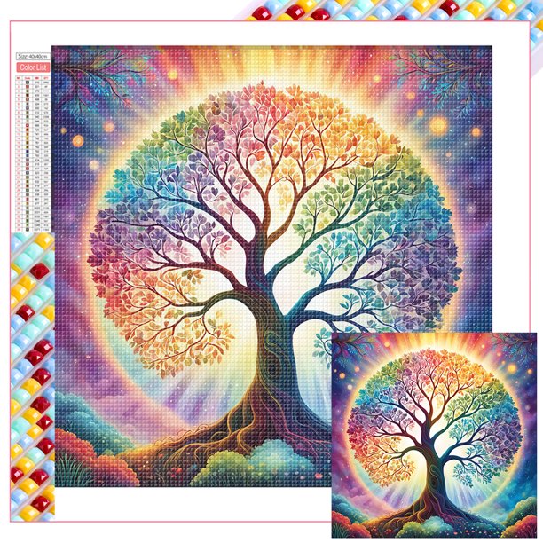 Kit Con Cuentas Cuadradas 5D DIY Del Arte Artesanal 45x45cm