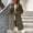 Khaki, variant on Fleece Jacket Women Sevevn Women Fleece Long Cardigan Notched Collar Button Down Loose Fit Winter Outwear Coat
