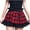 Red, variant on IROINNID Short Elastic Waist Skirt For Women Fashion Skirt Strap Ladies Skirts Plaid High Waist Bow-knot Skirt Print Skirt