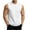 White, variant on Mne's Stitched Rivet Detail Crew Neck Sleeveless Fitness Tank Top, Slim Fit Stretch Poly Spandex Breathable Workout Vest
