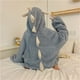 thumbnail image 1 of Pijama de dinosaurio, bata de baño para mujer, otoño e invierno, lindo dibujo animado, forro polar coral, camisón largo grueso, franela, ropa de casa para mujer, 1 of 6