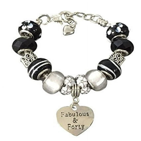40th Birthday Gifts for Women, 40th Birthday Charm Bracelet, 40th Birthday Ideas, Gift for Her