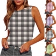 thumbnail image 3 of Vhkiploz Summer Cami Shirt for Women Printed Crew Neck Sleeveless Tank Top Vacation Casual Loose Camisole Blouse, 3 of 6