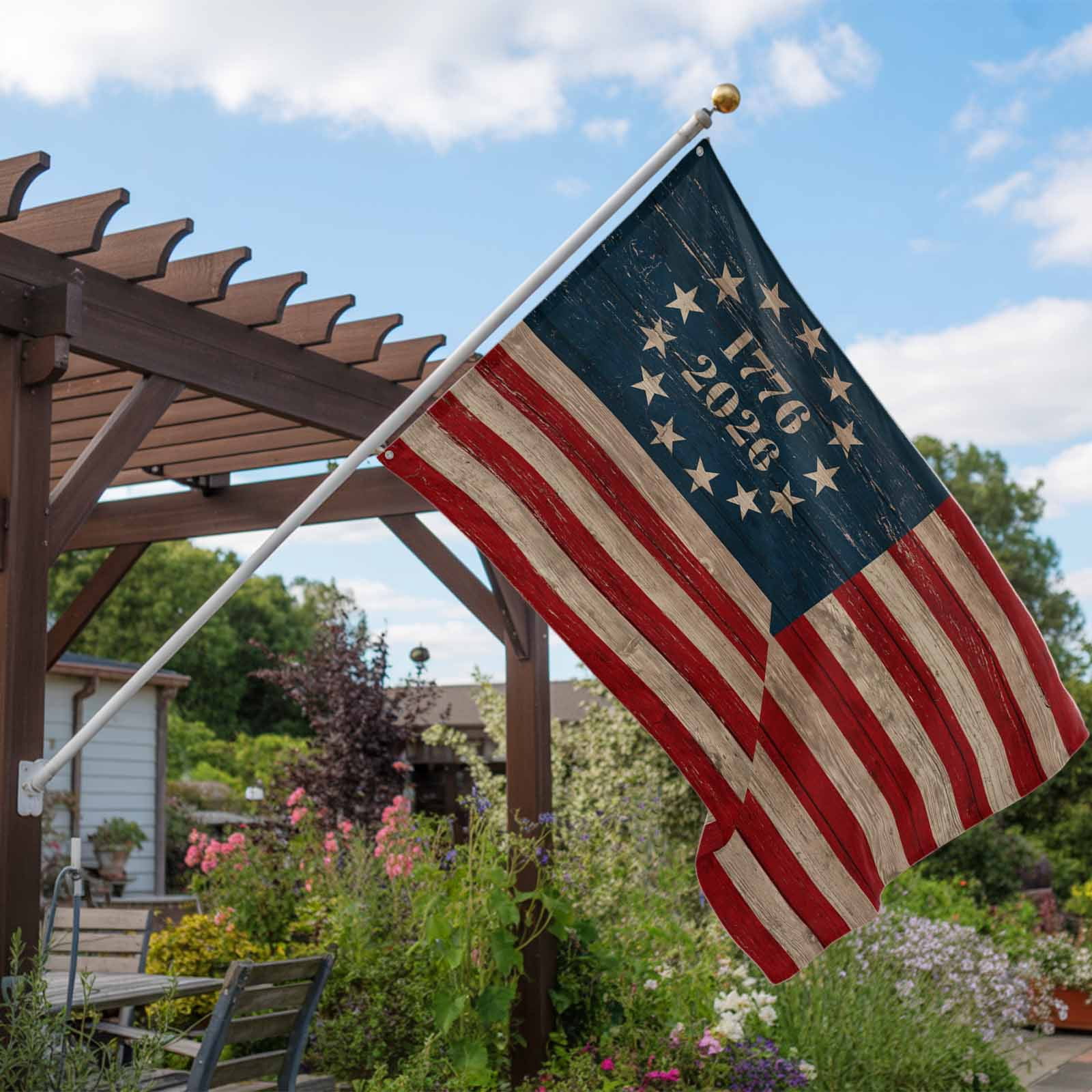 4th of July Flags for Outside 3x5 ft Patriotic Stars Anniversary Outdoor Flags Double Sided Grommets House Banner USA Flag Patio Yard Flag for Outdoor Party Porch Independence Day Decor