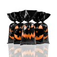 thumbnail image 3 of 50 Pcs Halloween Decoration Plastic Cookie Bags Pumpkin Snack Candy Packaging Bags Halloween Kids Gift Bags Party Decorations X, 3 of 5