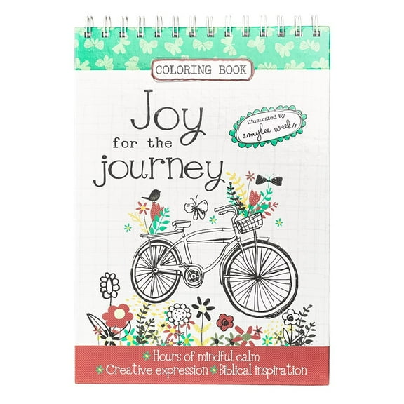 Joy for the Journey Wirebound Coloring Book - Hours of mindful calm, Creative Expression, Biblical Inspiration