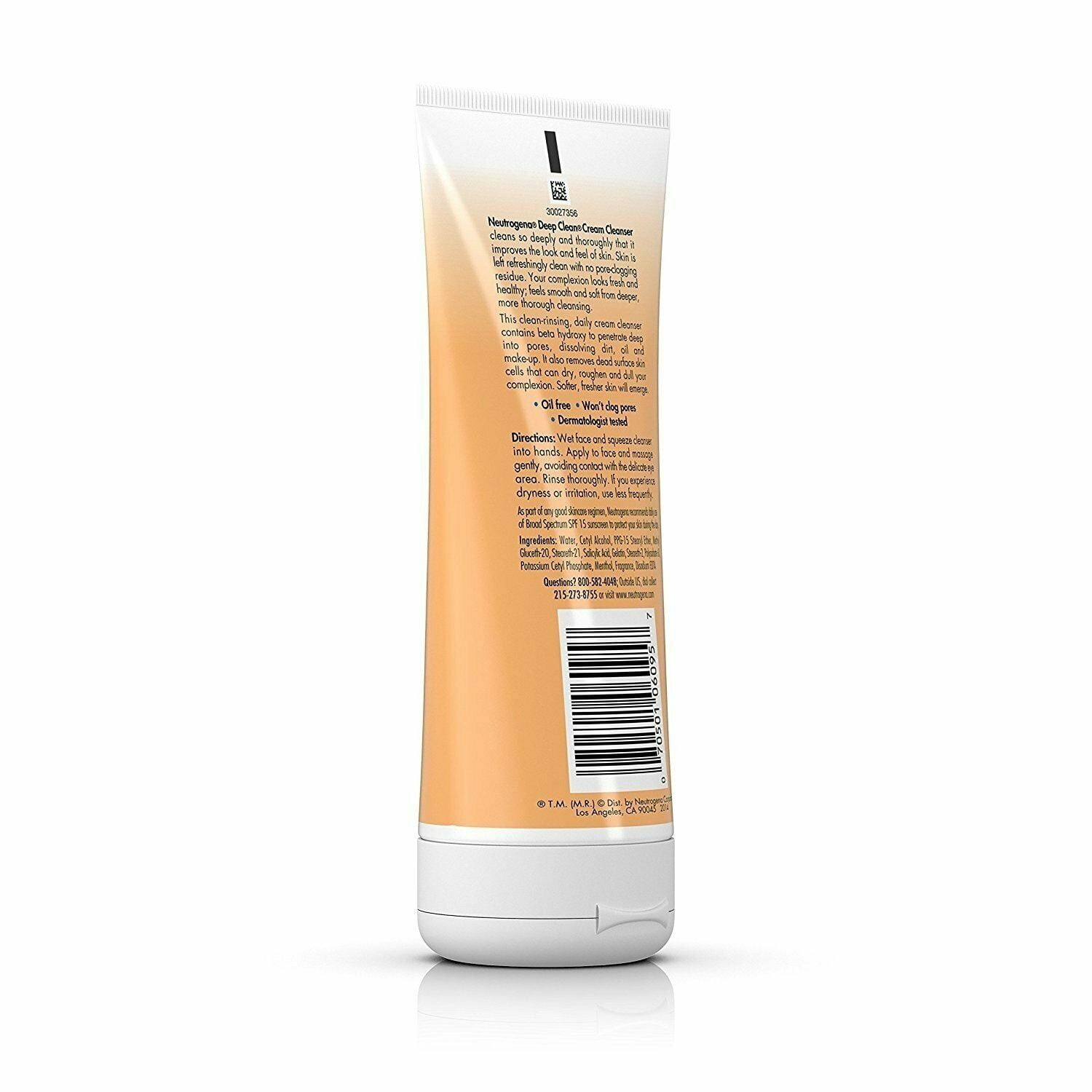"3 Pack Neutrogena Deep Clean Cream Cleanser, Oil Free 7 oz (200 g) Each"