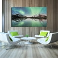 thumbnail image 4 of Lake Reflection Aurora Mountains Wall Art Aurora Borealis Picture Canvas Art Northern Lights Framed Painting Wall Decor For Home Office Bedroom Livingroom Reeady to Hang, 4 of 6