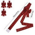 thumbnail image 3 of 4 Pack Christmas Cabinet Ribbon Bows, Buffalo Plaid Door Bows and Ribbon Decorations, Large Polyester Holiday Bows for Kitchen Cabinets, Walls, Trees, and Wedding Décor, 3 of 5