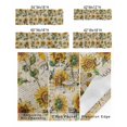 thumbnail image 2 of Curtain Valance for Windows Yellow Sunflowers Seamless Kitchen Valances Rod Pocket Short Curtains,Country Farm Floral Retro Letter Window Treatment Panel for Living Room Bathroom Bedroom 60x18in, 2 of 8