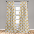 thumbnail image 4 of Ambesonne Autumn Curtains, Leaves Pumpkins Pattern Art, Pair of 28"x63", Earth Yellow and Pale Grey, 4 of 4