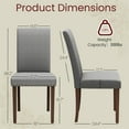 thumbnail image 5 of Pirecart 2 PCS Upholstered Dining Chairs Set, Tufted Parsons Design Kitchen Chairs with Nail Head Trim, Solid Wood Legs and Padded Seat, for Kitchen, Dining Room, Living Room, Gray, 5 of 8