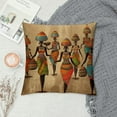 thumbnail image 2 of FUMJ  African Pillowcases,Art Ethnic African Woman Dancer on Grunge Background Decorative Cushion Cover Square Throw Pillow Cover,, 2 of 5