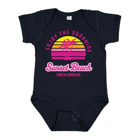 

Inktastic Summer Enjoy the Sunshine Sunset Beach North Carolina Pink Gift Baby Boy or Baby Girl Bodysuit