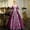 Purple, variant on Women's Plus Size Gothic Medieval Dress – Vintage Renaissance Ball Gown with Lace Trim – Corset Style A Line Party Dress for Halloween – Sizes S-XXXXXL