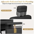 thumbnail image 2 of KIGOTY Reclining Pedicure Chair No Plumbing, Pedicure Station with Massage Foot Bath & Hidden Storage Platform, Height Adjustable Lift Spa Chair for Salon Home Nail Tech, Black-Gold, 2 of 11
