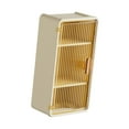 thumbnail image 4 of Porta pañuelos, caja de pañuelos moderna, elegante estante de almacenamiento para montar en la pared, soporte para papel higiénico para decoración del Amarillo Claro Marrón, 4 of 8