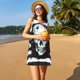 thumbnail image 3 of Easygdp Watercolor Skull para Vestido Transpirable de Mujer, Vestido Suelto de Manga Corta con Pliegues y Bolsillos para el Verano, 3 of 7