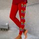 thumbnail image 1 of WILLBEST Leggings de Yoga Estampados Para Mujer, Mallas de Cintura Alta Para Entrenamiento, Pantalones Deportivos Elásticos Cómodos Con Ajuste de Control Extra Grande, 1 of 4
