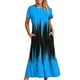 thumbnail image 1 of Vestido de Manga Corta para Mujeres Vestido de Verano de Cuello Redondo Impreso, Poliéster de Tamaño Verdadero Diario Y Vestido de Fiesta, 1 of 5