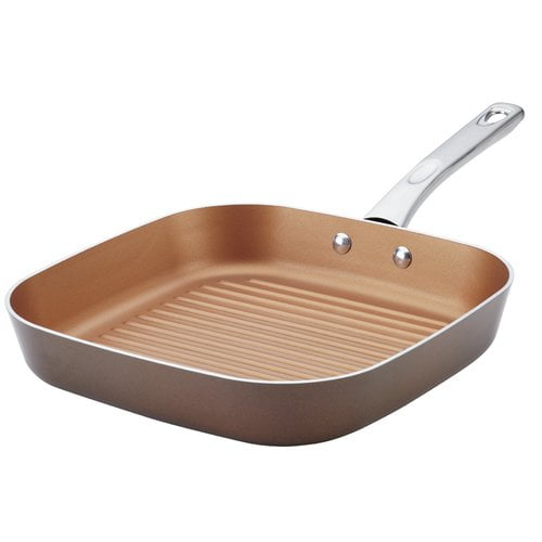 Ayesha Curry Home Collection Porcelain Enamel Nonstick Skillet 10-Inch Brown Sugar