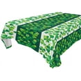 thumbnail image 2 of Tablecloth Green St. Patrick''s Day Shamrock Clover Tablecloths for Rectangle Oblong Oval Tables Party Holiday Dinner Wedding Decor 60x120 Inch, 2 of 6