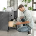thumbnail image 4 of CONCETTA 3 Drawer Rolling File Cabinet with Lock, Under Desk Filing Cabinet for Letter/Legal/A4 Files, Home Office, Black, 4 of 7