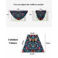 thumbnail image 6 of Waterfall Valances for Windows, Spring Floral Kitchen Sheer Valance Curtains, Modern Abstract Art Birds Rod Pocket Elegant Swag Valances for Living Room Bedroom, 47.2"x38.5", 1 Panel, 6 of 8