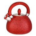 thumbnail image 1 of Hamilton Beach 3,2 Qt Bouilloire à Thé Sifflement en Acier Inoxydable, Rouge Moucheté, 1 of 1