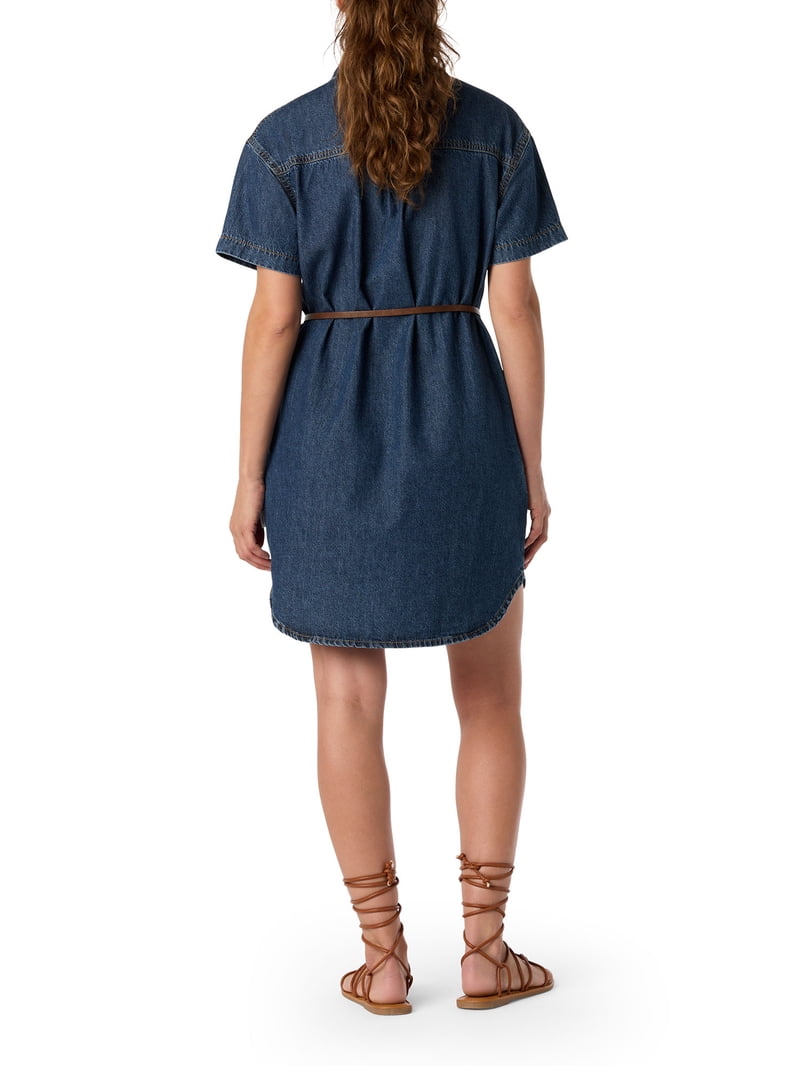 levi t shirt dress Levi Strauss Signature Women's Vintage Shirt Dress, Sizes Xs-xxl, Blue