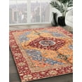 thumbnail image 2 of Ahgly Company Indoor Round Abstract Brown Persian Area Rugs, 5' Round, 2 of 6