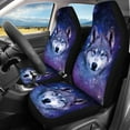 thumbnail image 3 of Xoenoiee Wolf Galaxy Print Car Seat Covers Front and Rear Bench Protector, Universal Fit, Durable Washable Polyester Auto Interior Accessoies Car Seat Cover Full Set, Pack of 4, 3 of 7