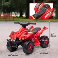 thumbnail image 3 of Qaba 6V Kids ATV Quad w/ Music, Forward, for Toddlers Ages 2-6 Years, Red, 3 of 10