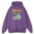 thumbnail image 4 of Sudadera con capucha para hombre, estilo retro, desgastado, con estampado de dibujos animados hawaianos, de cocodrilo y surf, ropa informal de algodón 100 % a la moda, sudadera con capucha para otoño, 4 of 5