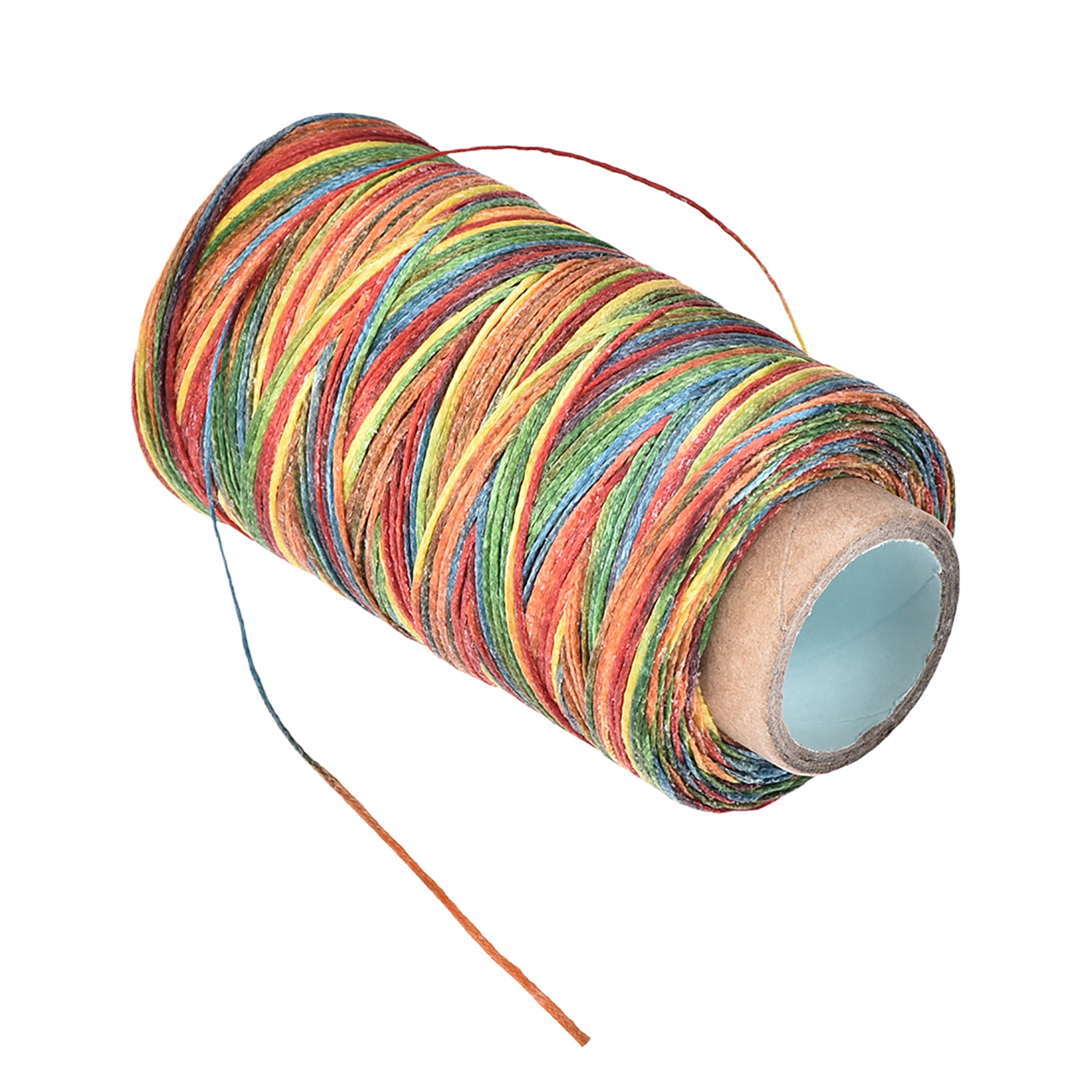 Uxcell 273 Yards 150D/1mm Leather Sewing Waxed Threads Colorful 2 Pack